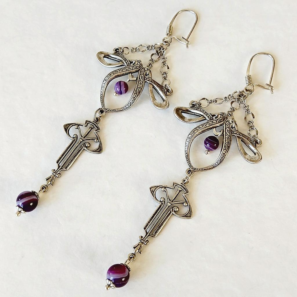 Серьги "Джуния" Агат