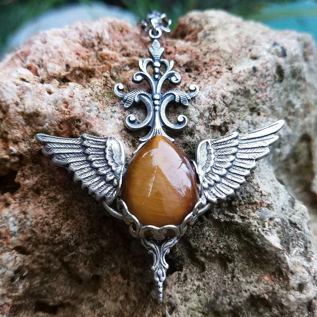 Кулон "Гестия" Тигровый глаз