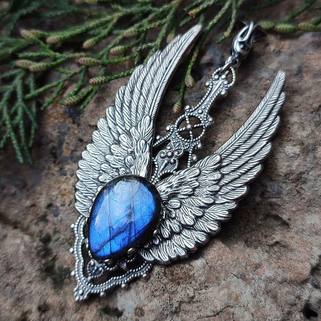 Кулон "Кассия" Лабрадорит (Лабрадор, Спектролит)