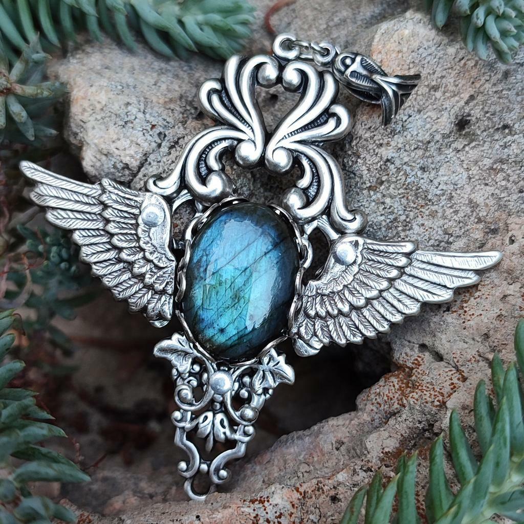 Кулон "Маргарита" Лабрадорит (Лабрадор, Спектролит)