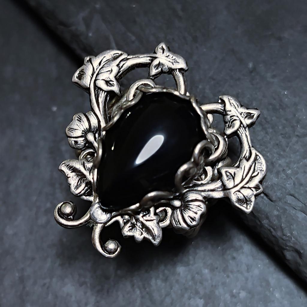 Кольцо "Марлена" Черный оникс