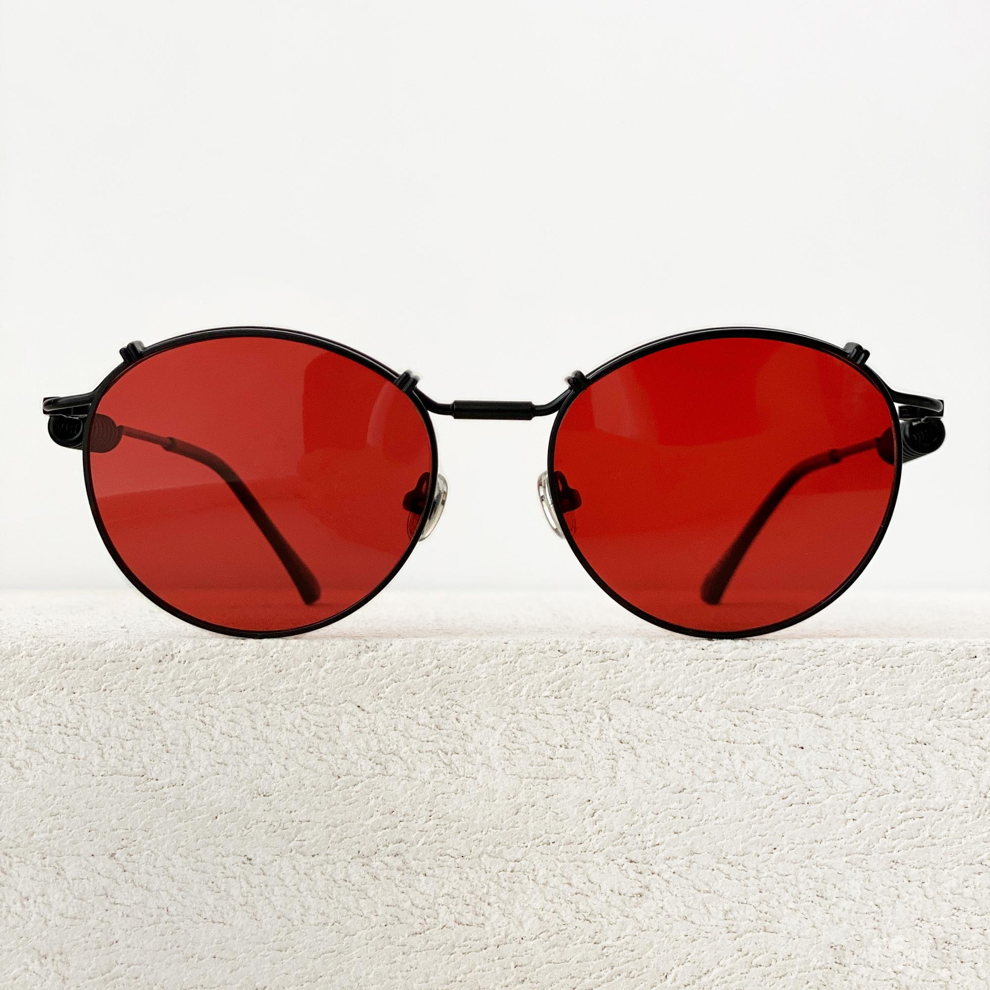 Очки красные круглые