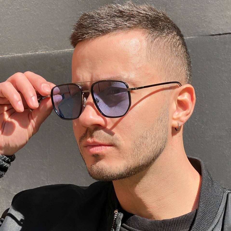 Синие солнцезащитные очки мужские