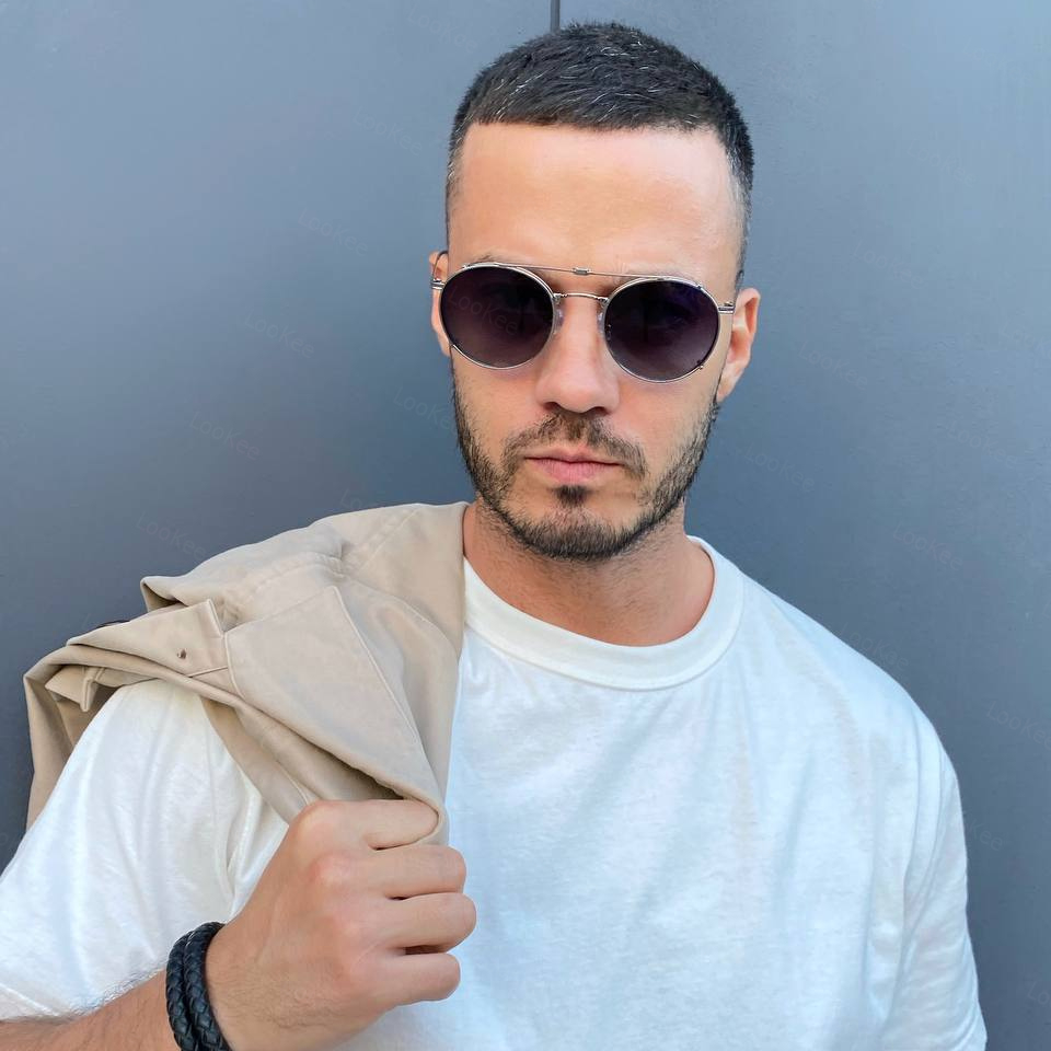 Солнцезащитные очки с клипоном круглые