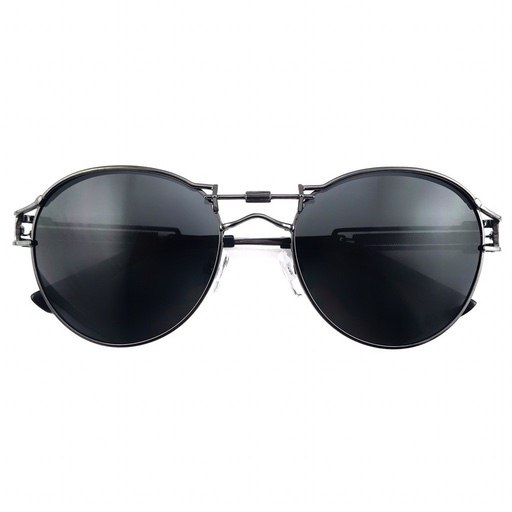 Овальные солнцезащитные очки черного цвета