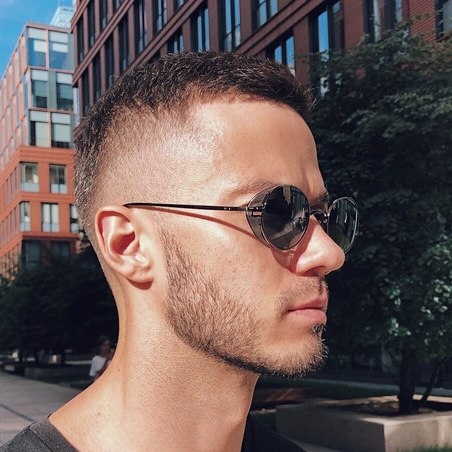 Солнцезащитные круглые очки мужские