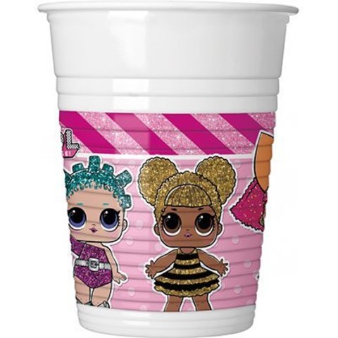 Стакан пласт Куклы ЛОЛ 200мл 8шт/Р
