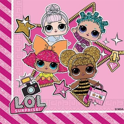 Салфетка Куклы ЛОЛ 33см 20шт/Р