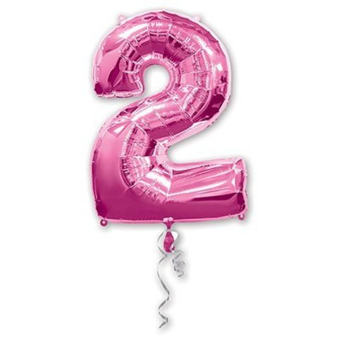 Шар-цифра Ф 2 40" Fuchsia