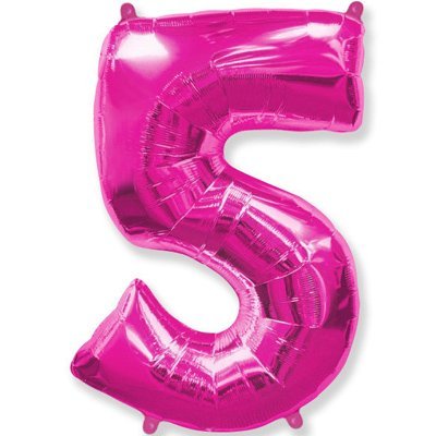 Шар-цифра Ф 5 40" Fuchsia