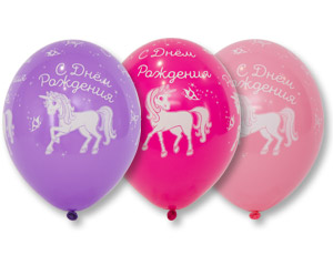 Шелкография пастель 14" С ДР Единорог