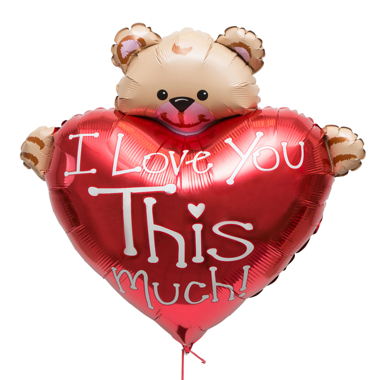 Ф М/ФИГУРА/3 Сердце с мишкой ILY/FM