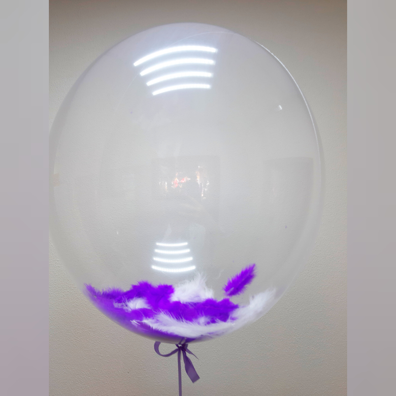 А BUBBLE с перышками 61 см