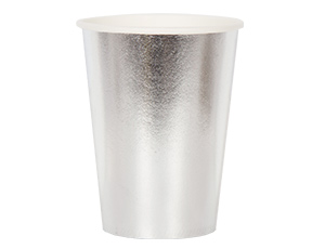 Стакан фольгирован серебряный 210мл 6штG