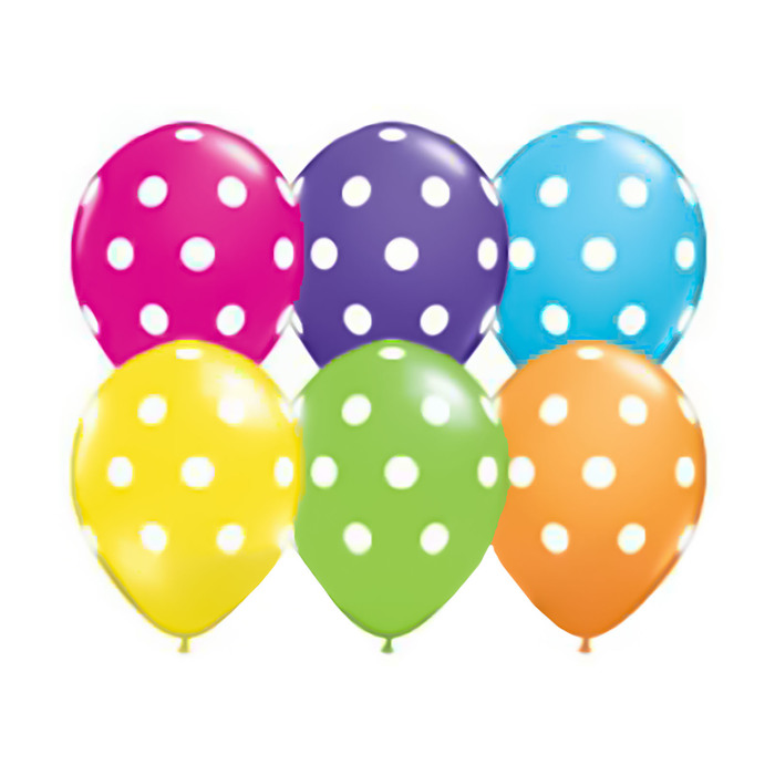 Шелк 11" ассорти в горошек