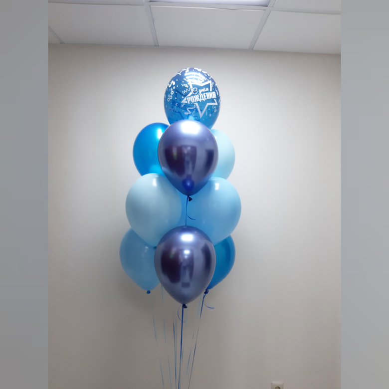 Букет мужской из 10 шаров