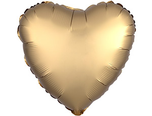 А Б/РИС СЕРДЦЕ 18" Сатин Gold Sateen