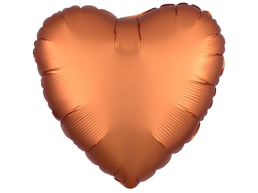 А Б/РИС СЕРДЦЕ 18" Сатин Rose Copper