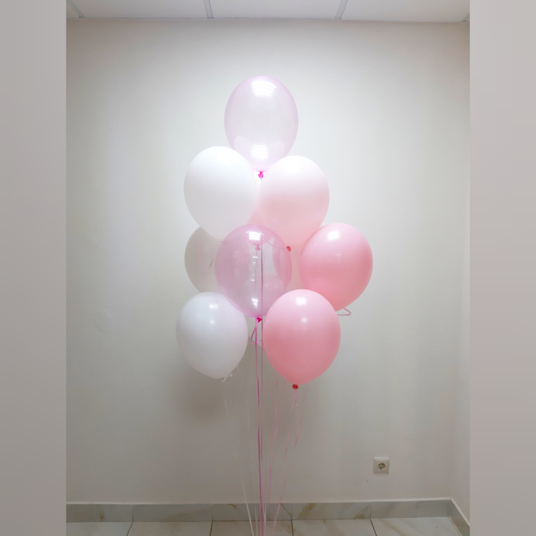 Букет для девочки 11 шаров