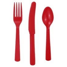 Столовые приборы пласт Apple Red 24шт/A