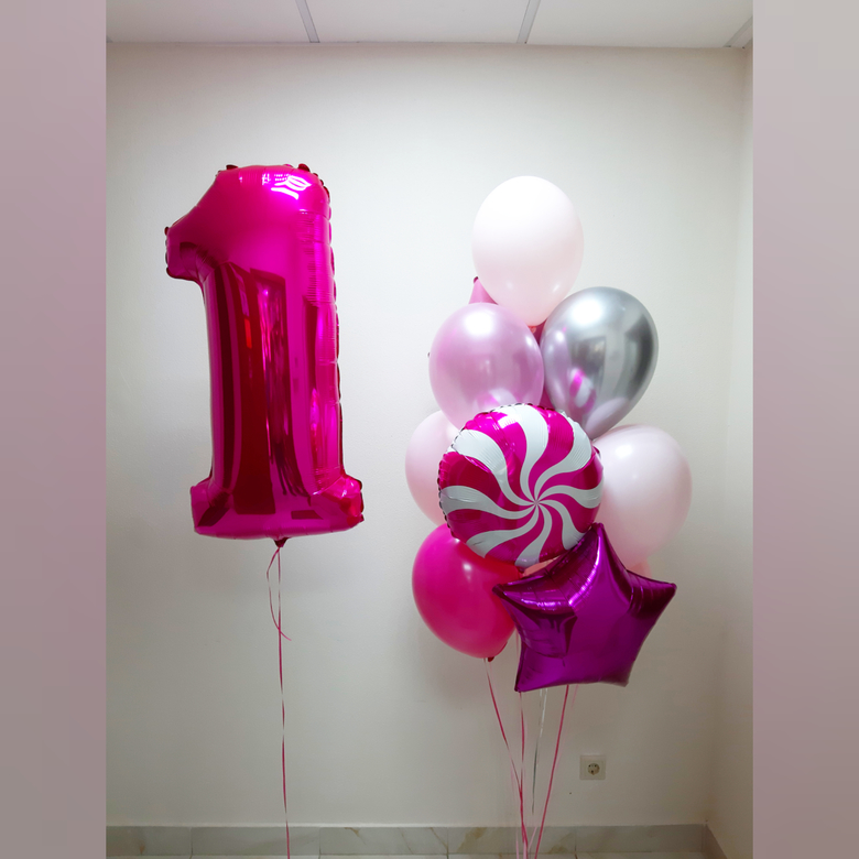 Букет из шаров 1 годик девочка