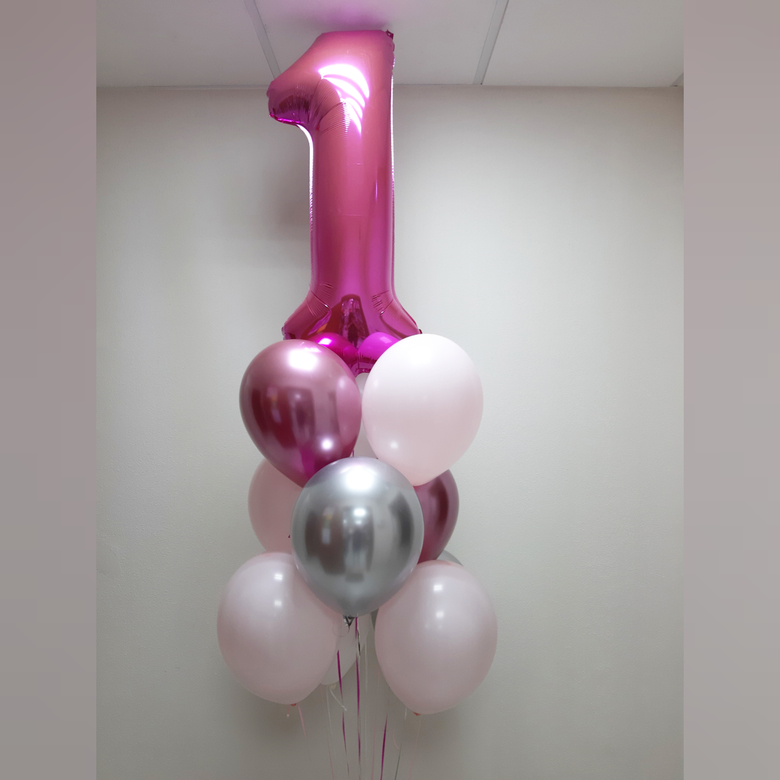 Букет с цифрой 1