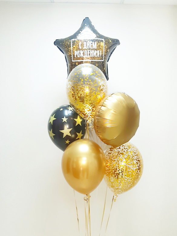 Букет из 8 ми шаров на грузе