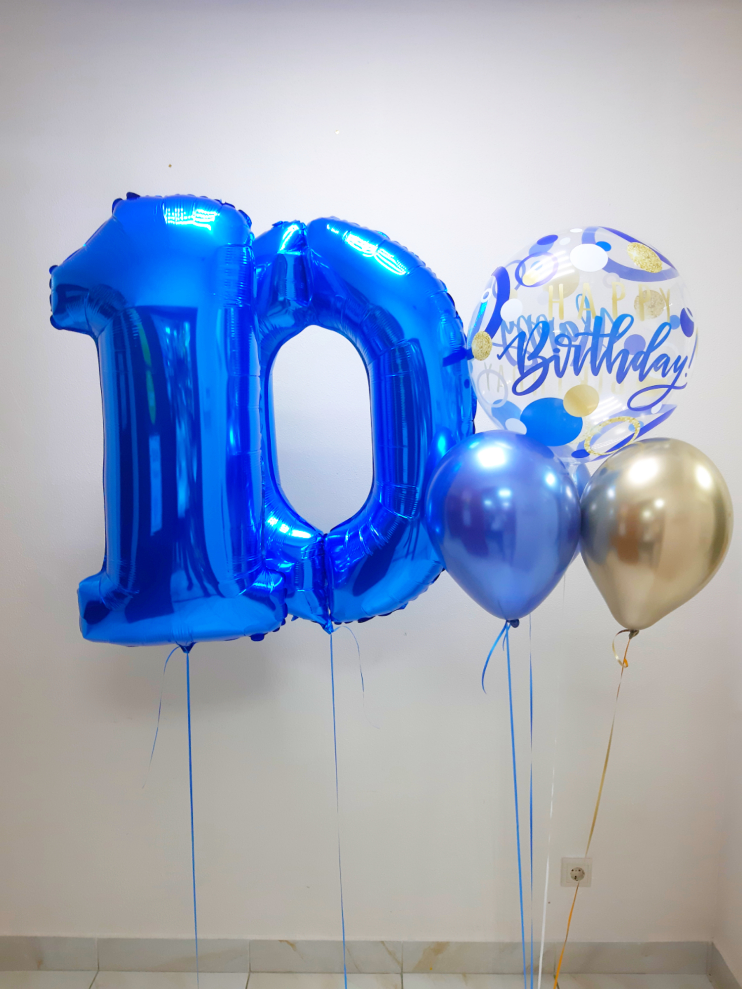 Набор цифры и букет с шаром Баблс