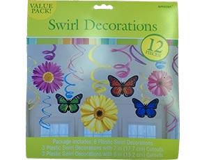 Спираль Бабочки Цветы 46-60см 12шт/A