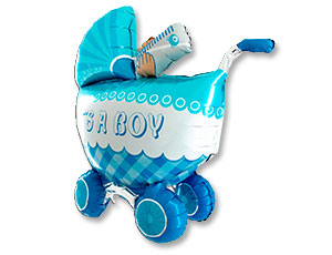 Г ФИГУРА Коляска детская голубая