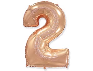 Ф ЦИФРА 2 40" Rose Gold