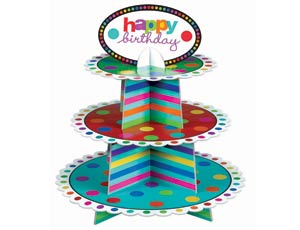 Стойка д/кексов 3 яруса HB Горошек/А