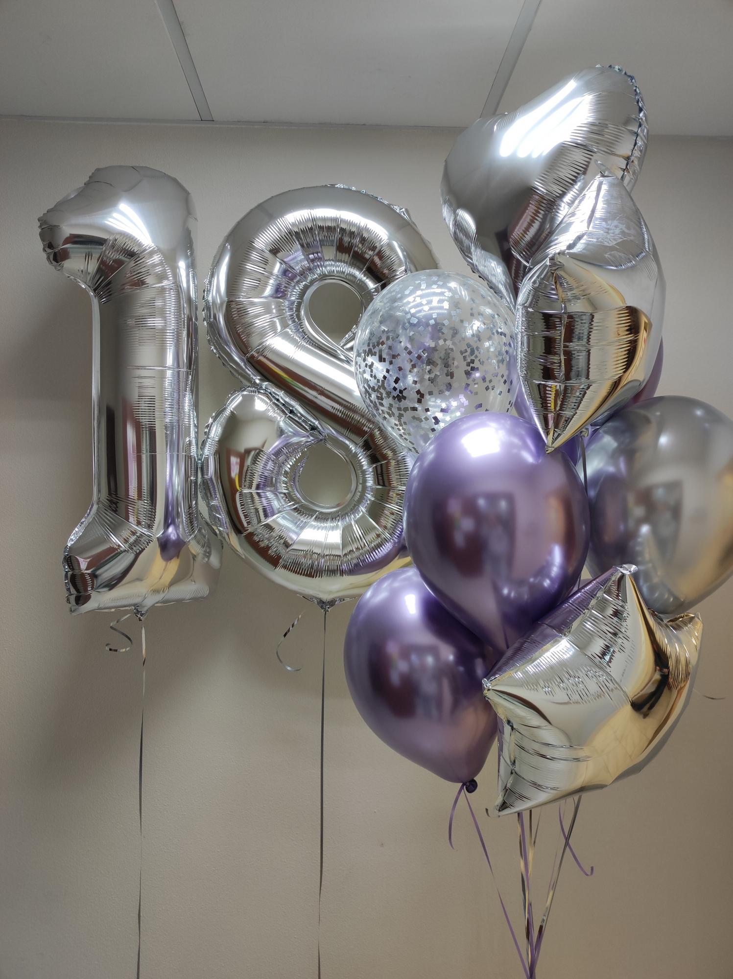 Оформление цифры и букет