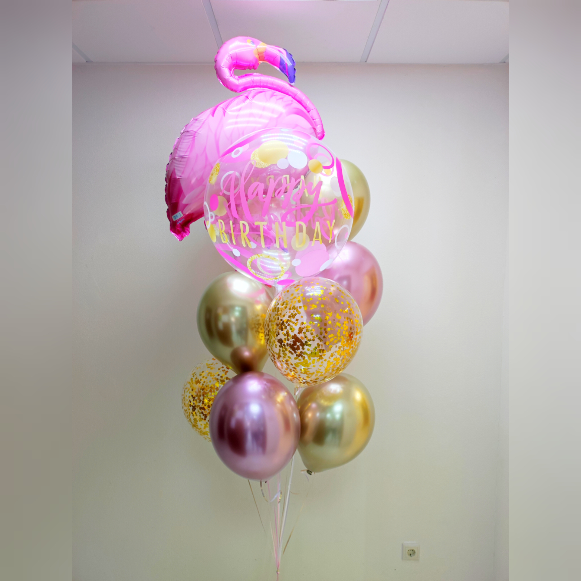 Букет  №1 с фламинго