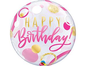 П BUBBLE 22" HB Круги розово-золотые