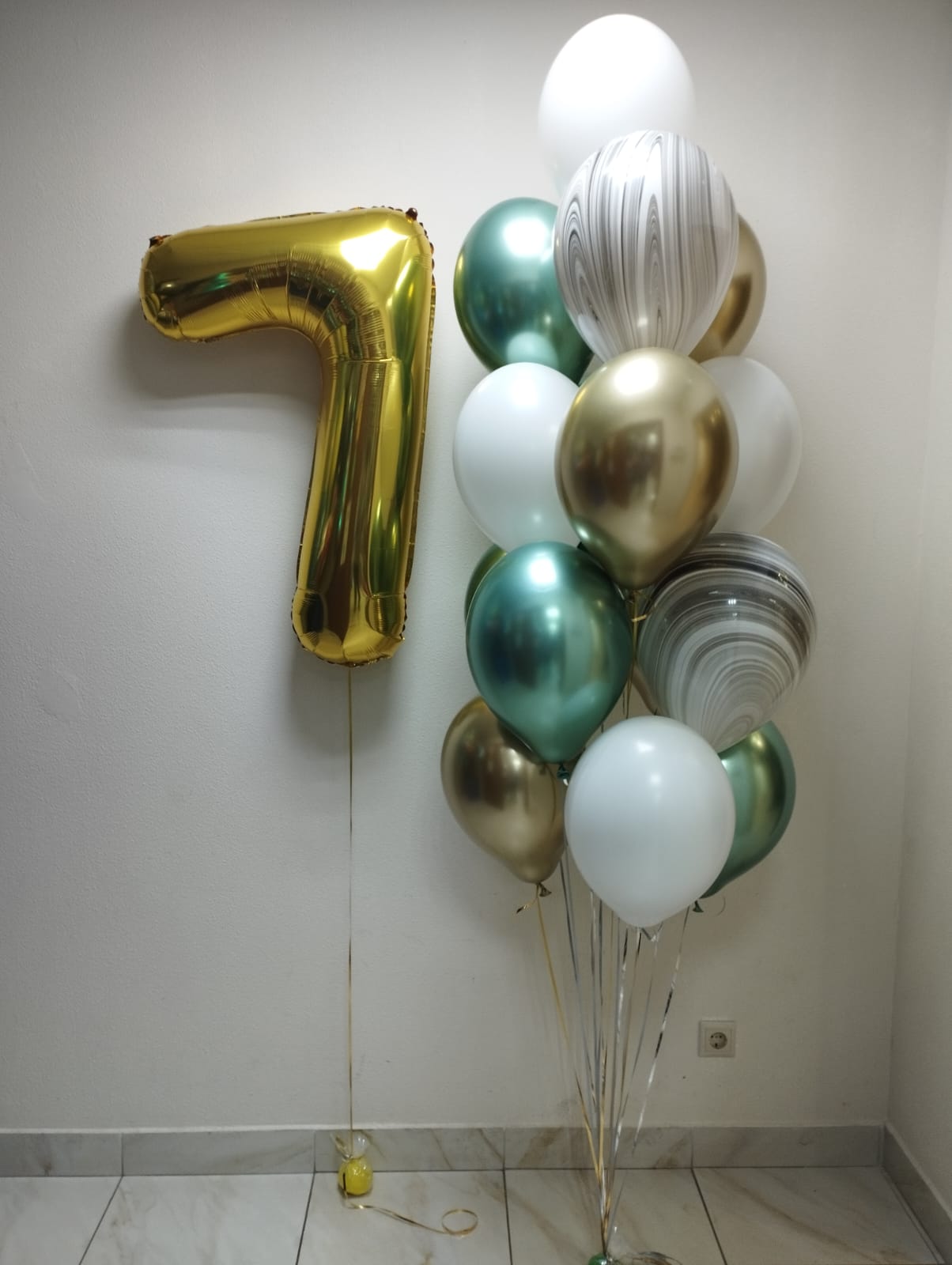 Букет шаров и цифра