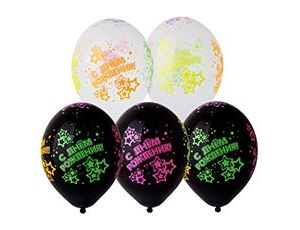 Шелкография ассорти 14" С ДР Неон Party