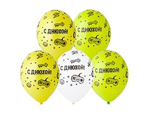 Шелкография пастель 14" С Днюхой Геймер