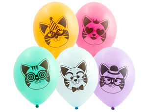 Шар с рисунком 14" Котики