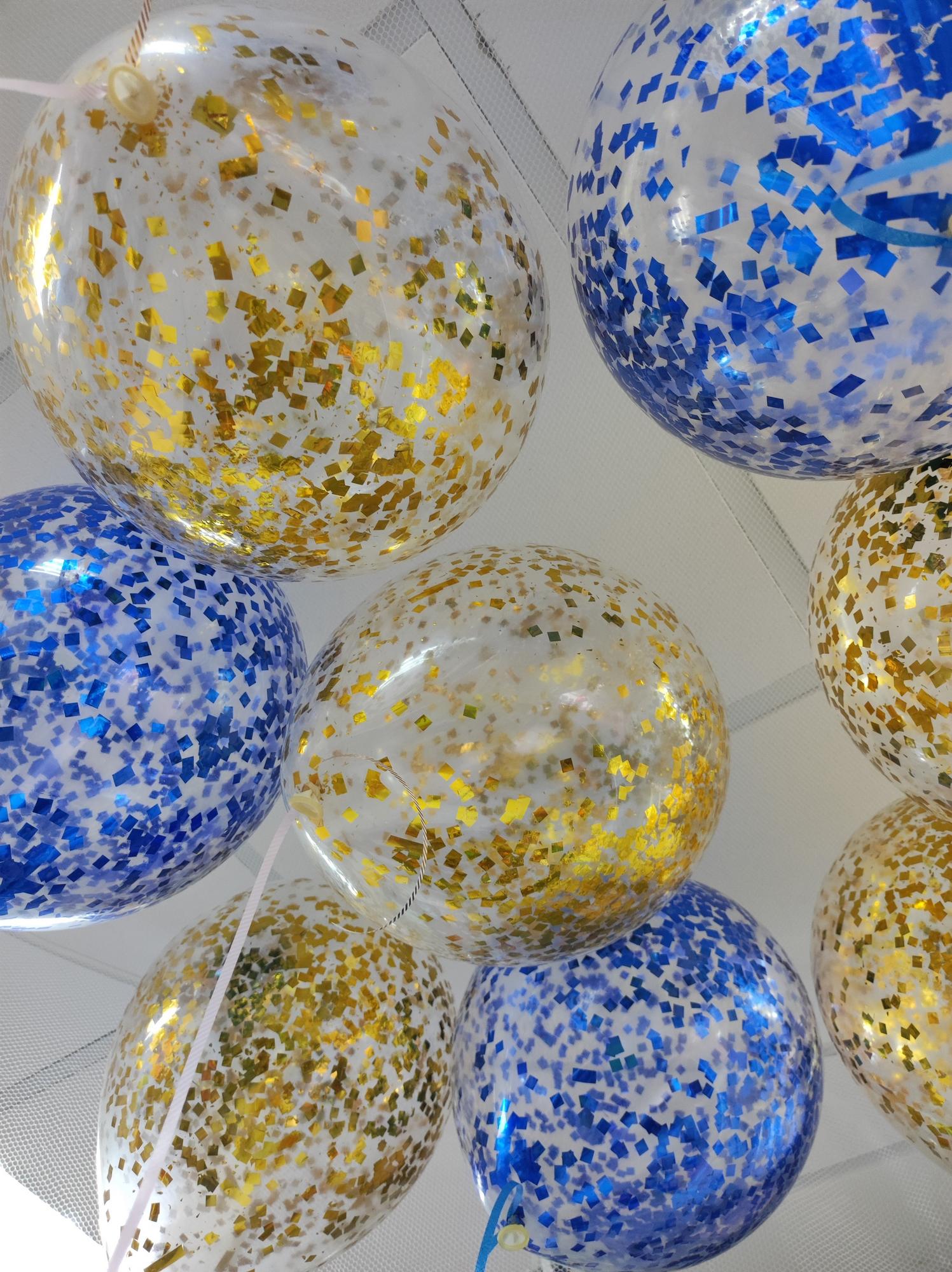 Шары с блестками 8шт