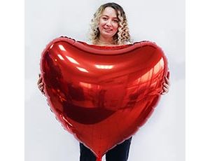 Г Б/РИС СЕРДЦЕ 36" Металлик Red