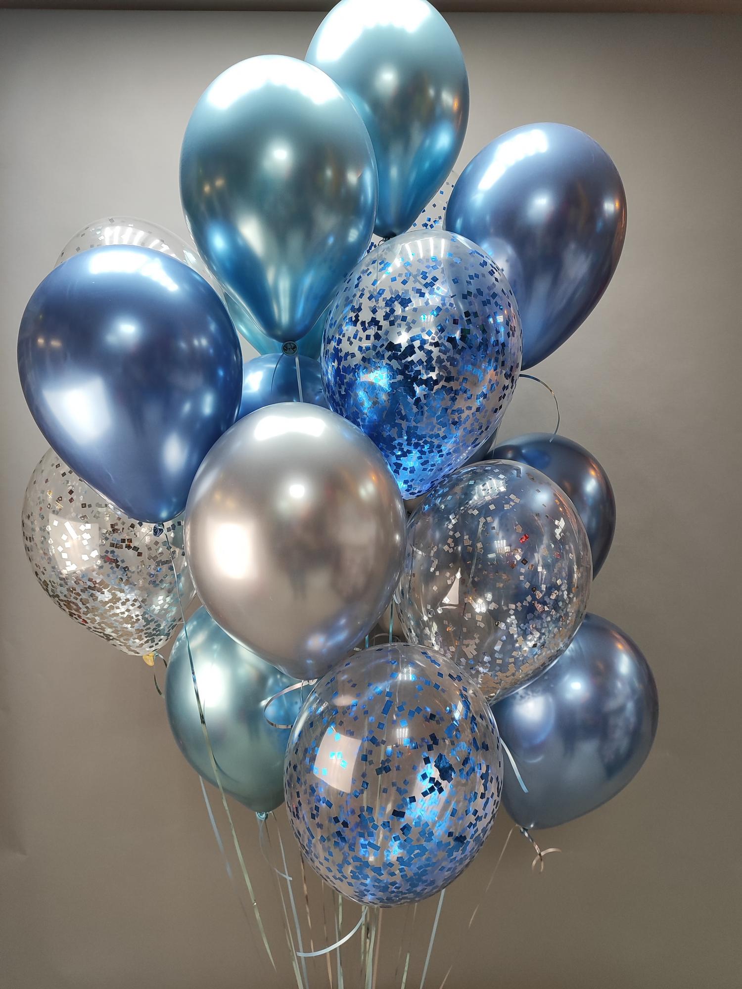 Хром шары и шары с конфетти