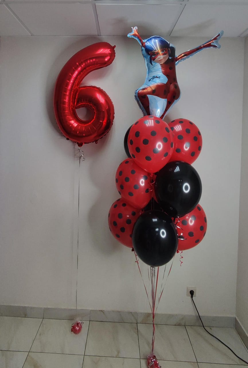 Шар Леди баг и фонтан из шаров