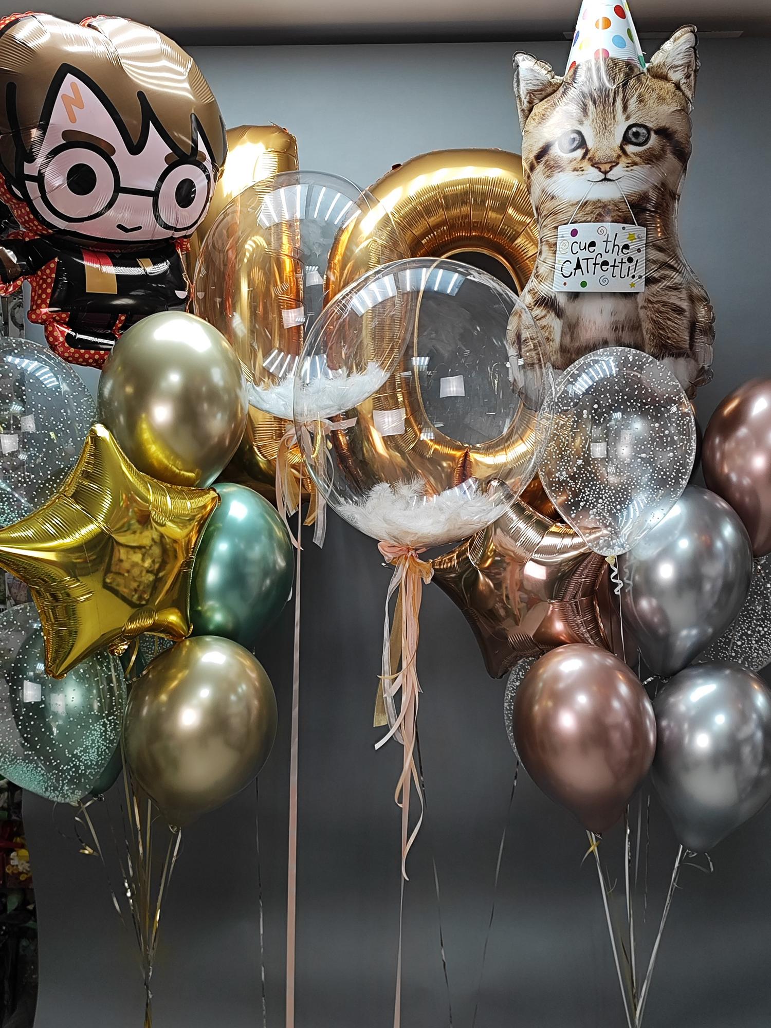 Два больших букета шаров с цифрами