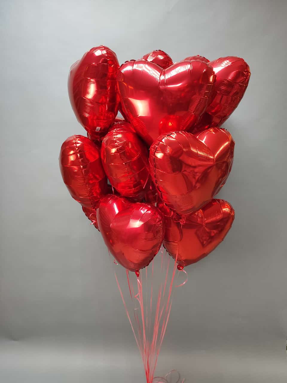 Красные сердца букет для любимых
