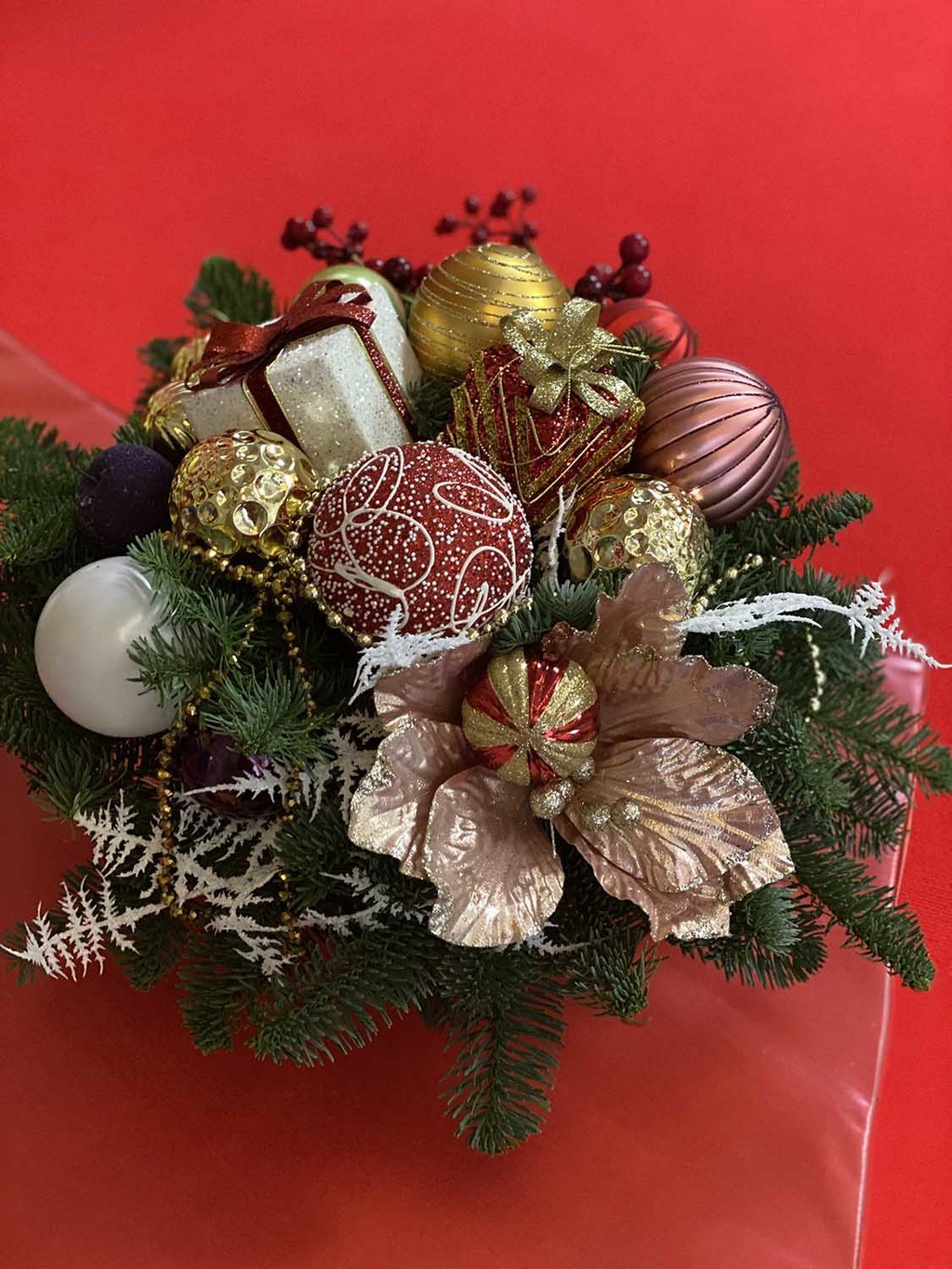 Новогодняя композиция на стол FLOWER (Арт.293)