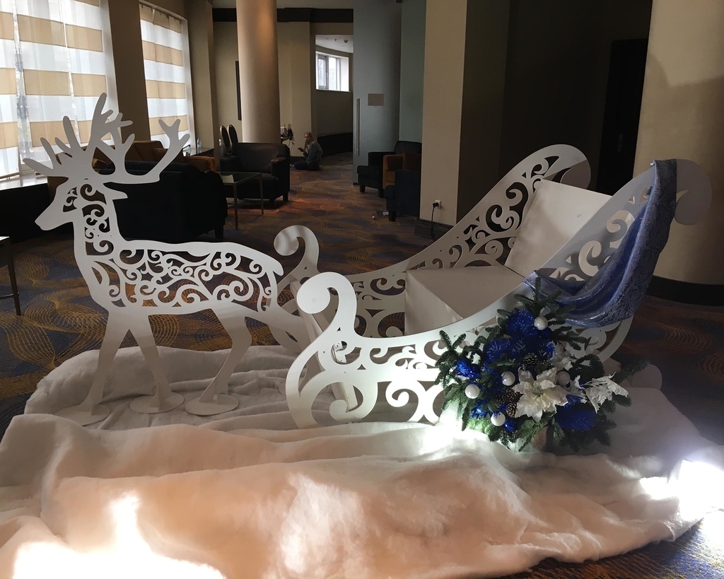 новогоднее оформление ресторана