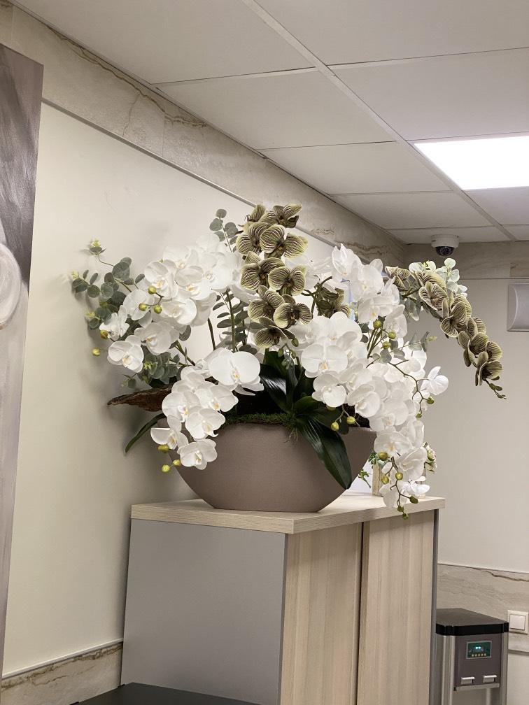 Белые орхидеи искусственные №554