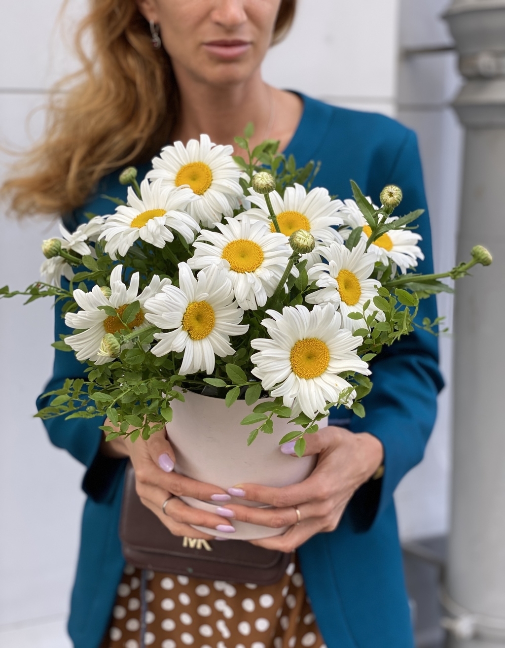 Ромашки в шляпной коробке №639