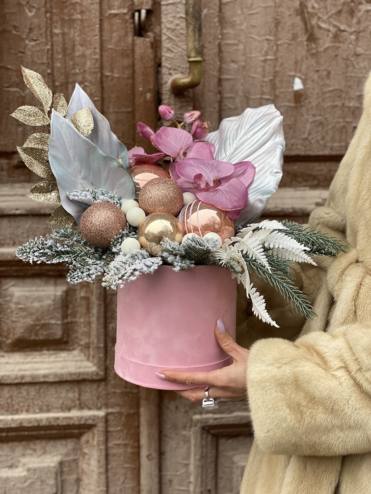 Зимняя Орхидея бархат №690